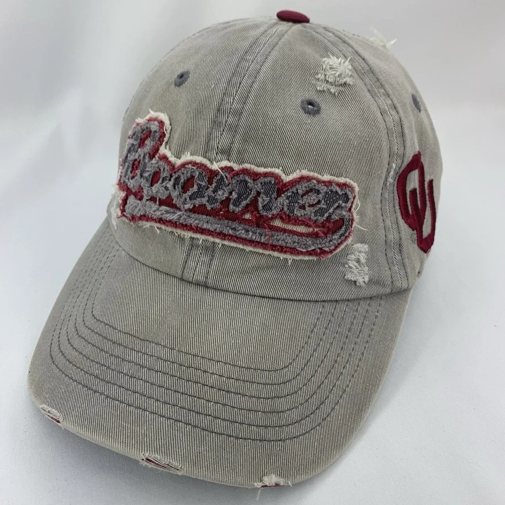 Oklahoma Sooners OU Boomer Hat Sherri Coale 2010 Fight Adjustable TOW Cap DAMAGE